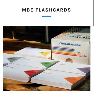 Critical Pass MBE law bar exam flashcards. Excellent used condition.
